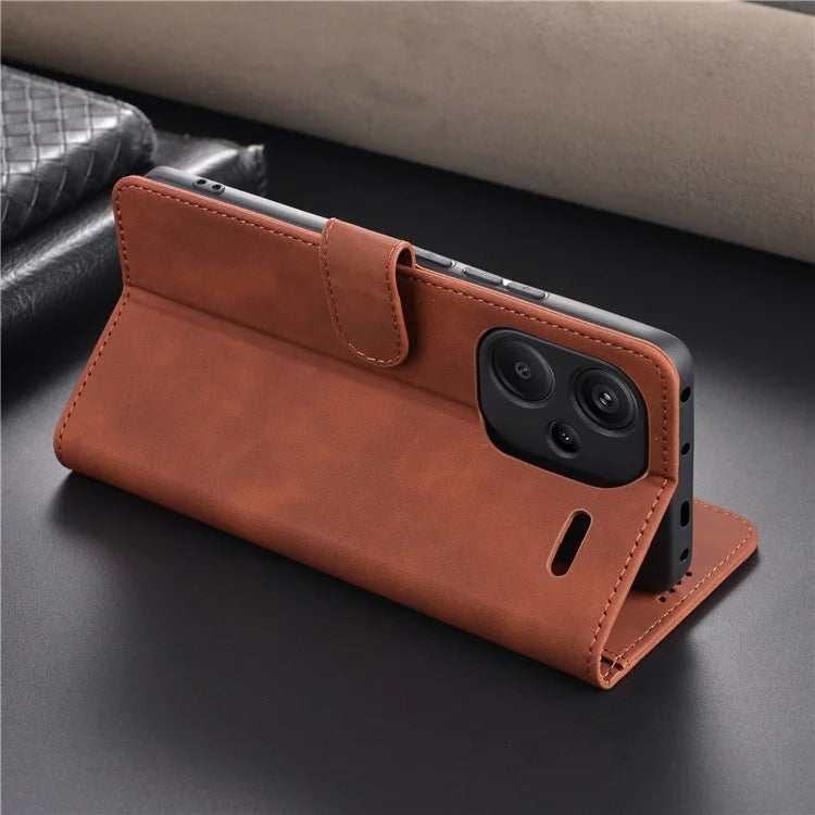 AZNS For Xiaomi Redmi Note 13 Pro+ 5G Leather Case Stand TPU Inner Shell Phone Cover