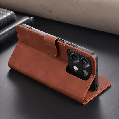 AZNS For Xiaomi Redmi Note 13 5G Cell Phone Case Leather+TPU Inner Stand Cover