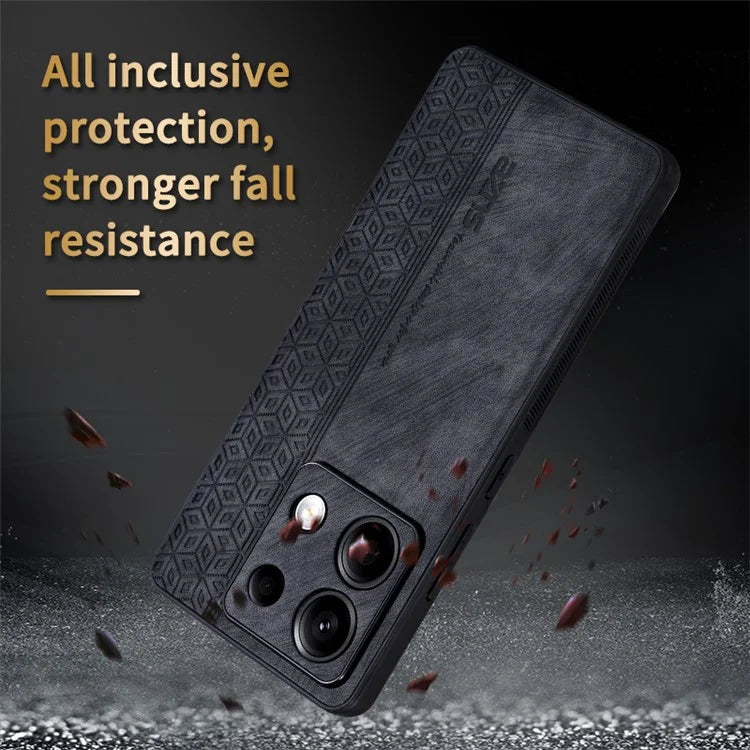 AZNS For Xiaomi Redmi Note 13 Pro 5G / Poco X6 5G Phone Case PU Leather Coated TPU Anti-fall Cover