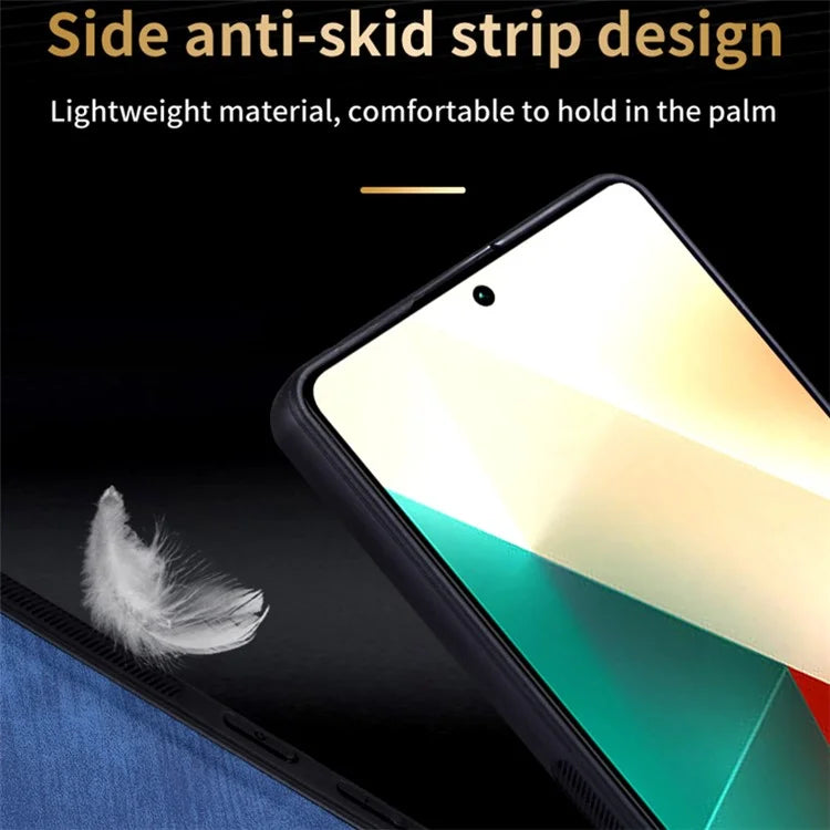 AZNS For Xiaomi Redmi Note 13 Pro 5G / Poco X6 5G Phone Case PU Leather Coated TPU Anti-fall Cover