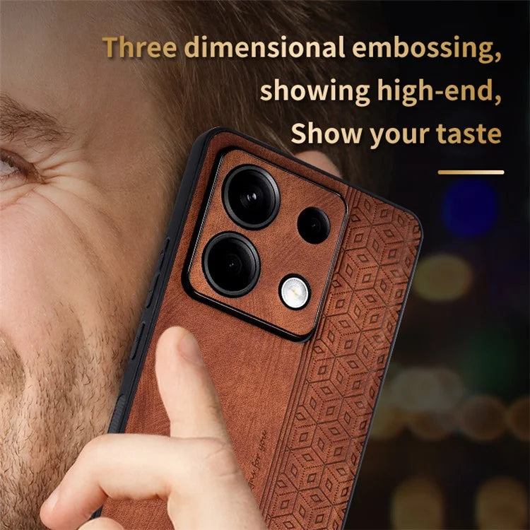 AZNS For Xiaomi Redmi Note 13 Pro 5G / Poco X6 5G Phone Case PU Leather Coated TPU Anti-fall Cover