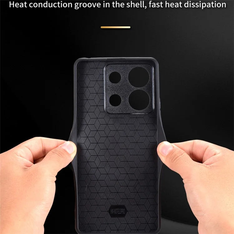 AZNS For Xiaomi Redmi Note 13 Pro 5G / Poco X6 5G Phone Case PU Leather Coated TPU Anti-fall Cover