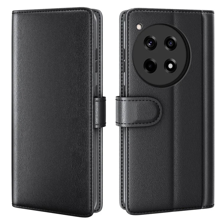 For OnePlus 12R 5G / Ace 3 5G Case Shockproof Genuine Split Leather Phone Cover