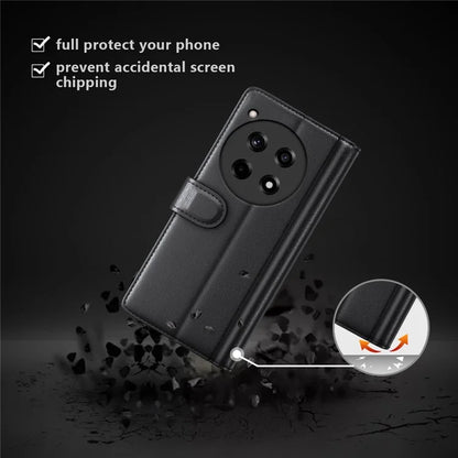 For OnePlus 12R 5G / Ace 3 5G Case Shockproof Genuine Split Leather Phone Cover