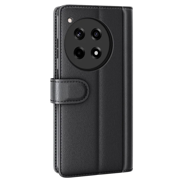 For OnePlus 12R 5G / Ace 3 5G Case Shockproof Genuine Split Leather Phone Cover