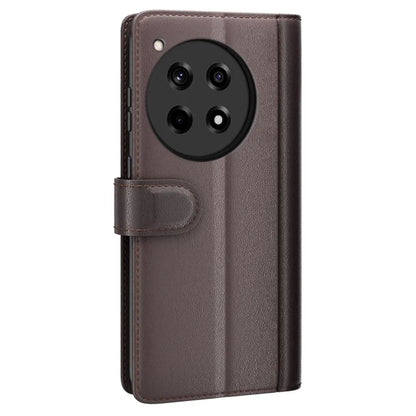 For OnePlus 12R 5G / Ace 3 5G Case Shockproof Genuine Split Leather Phone Cover
