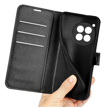 For OnePlus 12R 5G / Ace 3 5G Case Litchi Texture Leather Wallet Flip Cover
