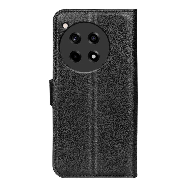 For OnePlus 12R 5G / Ace 3 5G Case Litchi Texture Leather Wallet Flip Cover