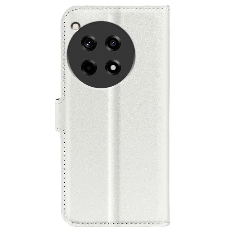 For OnePlus 12R 5G / Ace 3 5G Case Litchi Texture Leather Wallet Flip Cover