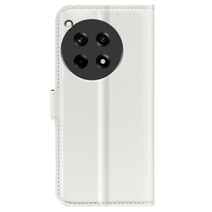 For OnePlus 12R 5G / Ace 3 5G Case Litchi Texture Leather Wallet Flip Cover