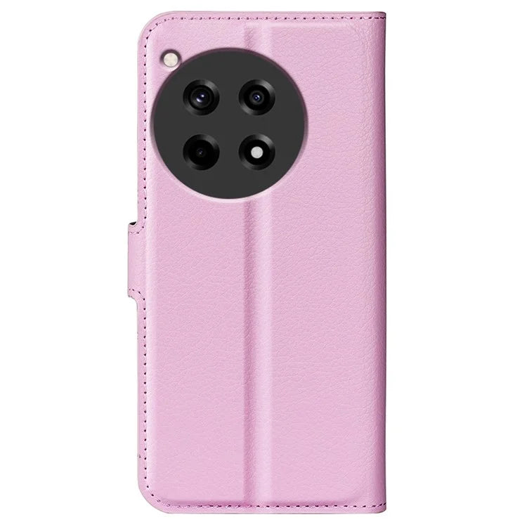 For OnePlus 12R 5G / Ace 3 5G Case Litchi Texture Leather Wallet Flip Cover