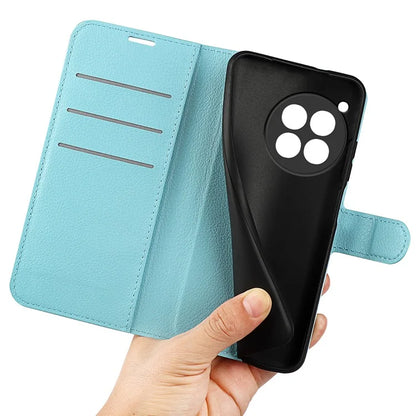 For OnePlus 12R 5G / Ace 3 5G Case Litchi Texture Leather Wallet Flip Cover