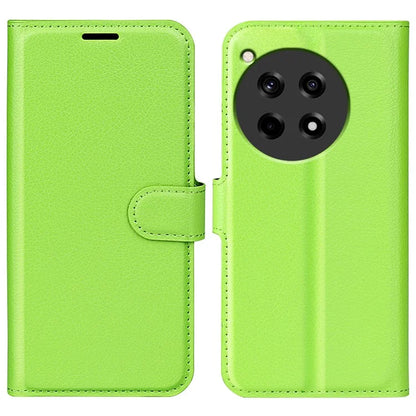 For OnePlus 12R 5G / Ace 3 5G Case Litchi Texture Leather Wallet Flip Cover