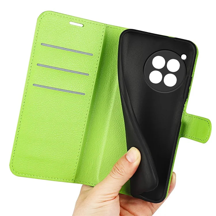 For OnePlus 12R 5G / Ace 3 5G Case Litchi Texture Leather Wallet Flip Cover