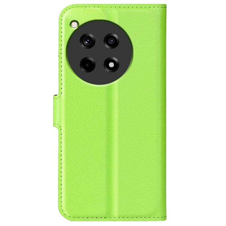 For OnePlus 12R 5G / Ace 3 5G Case Litchi Texture Leather Wallet Flip Cover