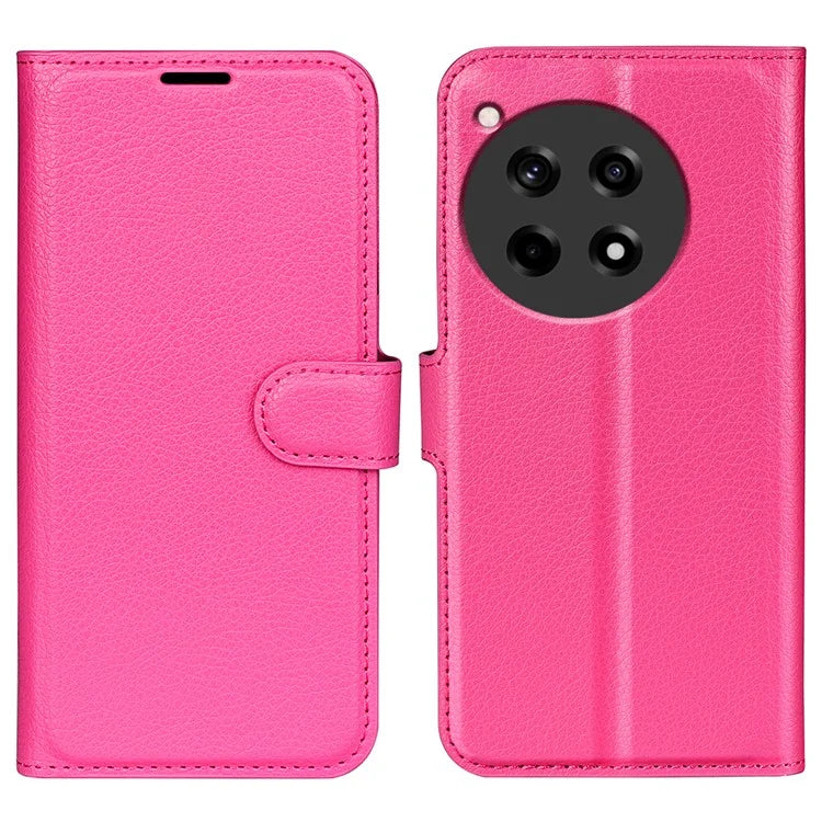 For OnePlus 12R 5G / Ace 3 5G Case Litchi Texture Leather Wallet Flip Cover