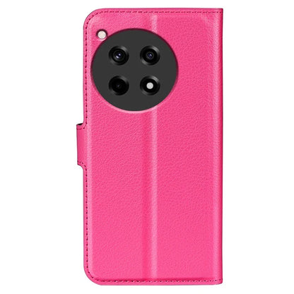 For OnePlus 12R 5G / Ace 3 5G Case Litchi Texture Leather Wallet Flip Cover