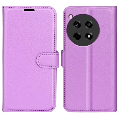 For OnePlus 12R 5G / Ace 3 5G Case Litchi Texture Leather Wallet Flip Cover