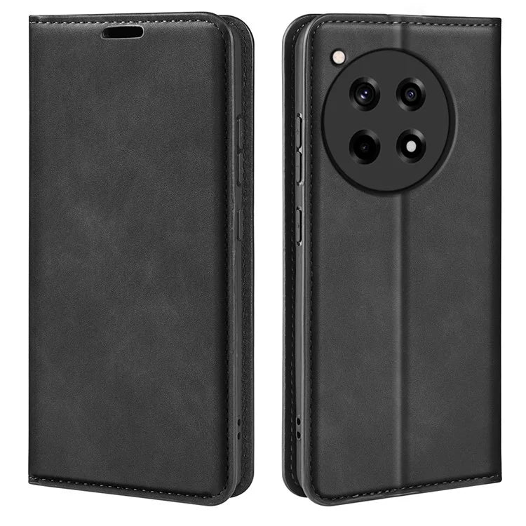For OnePlus 12R 5G / Ace 3 5G Case PU Leather Wallet Phone Cover Auto-absorbed
