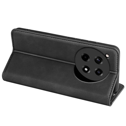 For OnePlus 12R 5G / Ace 3 5G Case PU Leather Wallet Phone Cover Auto-absorbed