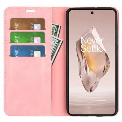 For OnePlus 12R 5G / Ace 3 5G Case PU Leather Wallet Phone Cover Auto-absorbed