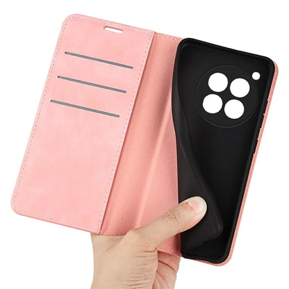 For OnePlus 12R 5G / Ace 3 5G Case PU Leather Wallet Phone Cover Auto-absorbed