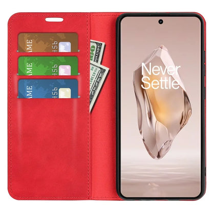 For OnePlus 12R 5G / Ace 3 5G Case PU Leather Wallet Phone Cover Auto-absorbed