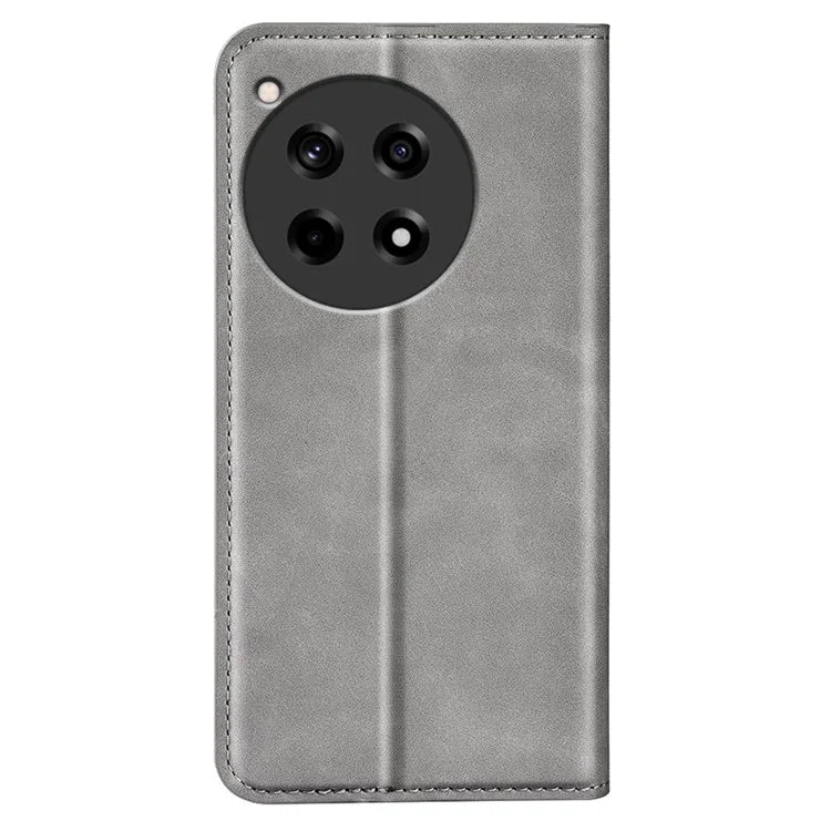 For OnePlus 12R 5G / Ace 3 5G Case PU Leather Wallet Phone Cover Auto-absorbed