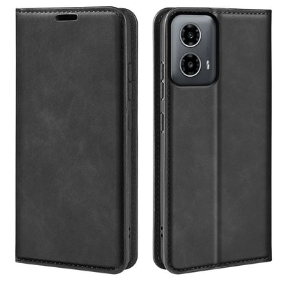 For Motorola Moto G34 5G Case PU Leather Stand View Magnetic Protect Phone Cover