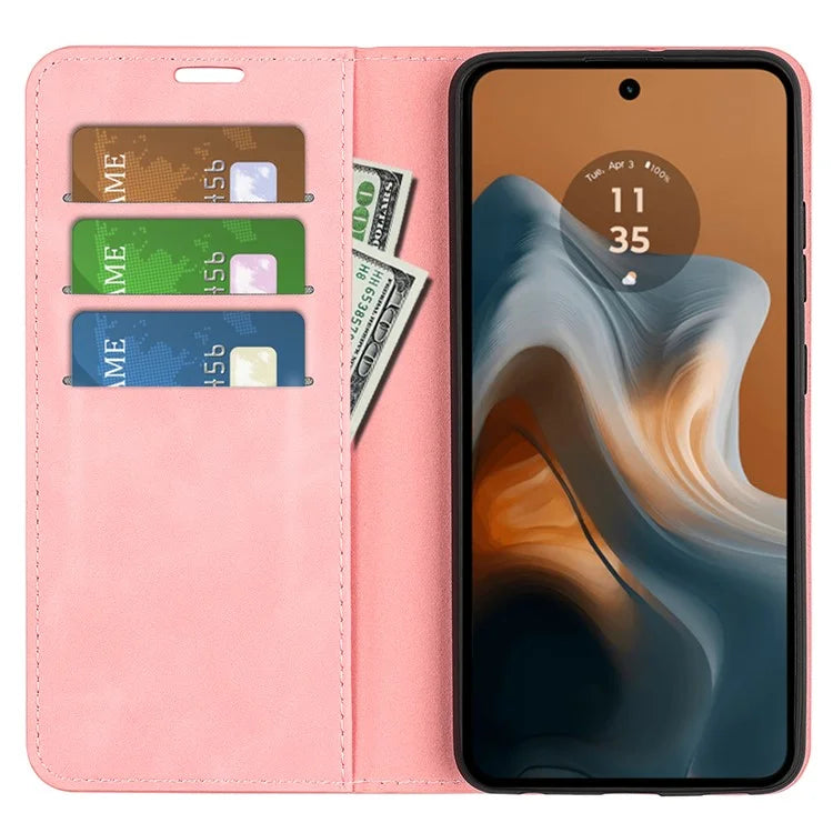 For Motorola Moto G34 5G Case PU Leather Stand View Magnetic Protect Phone Cover