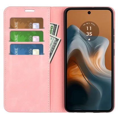 For Motorola Moto G34 5G Case PU Leather Stand View Magnetic Protect Phone Cover