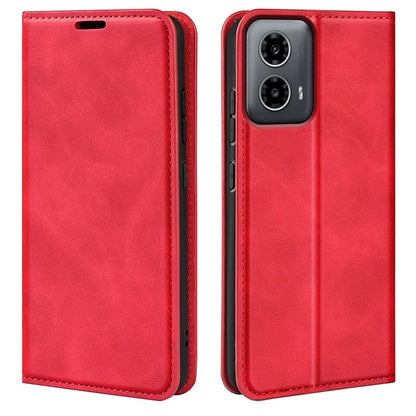 For Motorola Moto G34 5G Case PU Leather Stand View Magnetic Protect Phone Cover