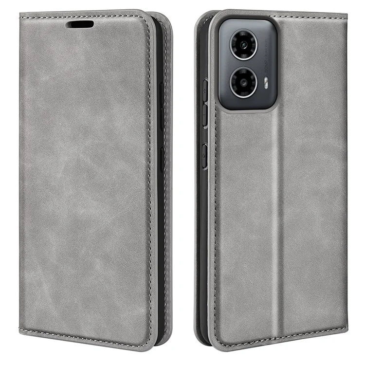 For Motorola Moto G34 5G Case PU Leather Stand View Magnetic Protect Phone Cover