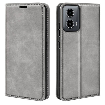 For Motorola Moto G34 5G Case PU Leather Stand View Magnetic Protect Phone Cover