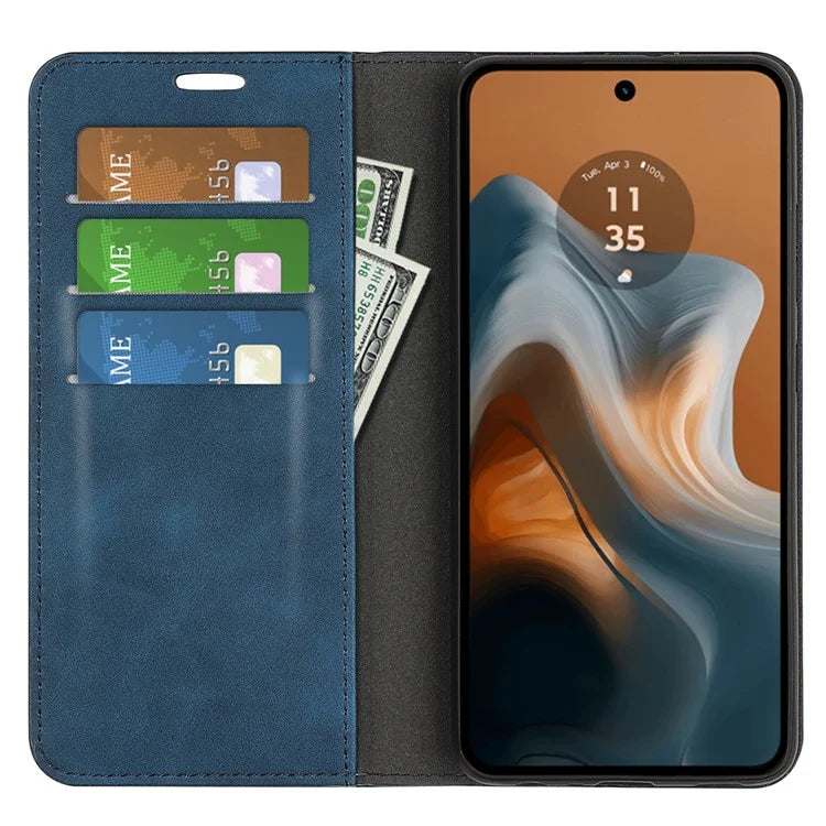 For Motorola Moto G34 5G Case PU Leather Stand View Magnetic Protect Phone Cover