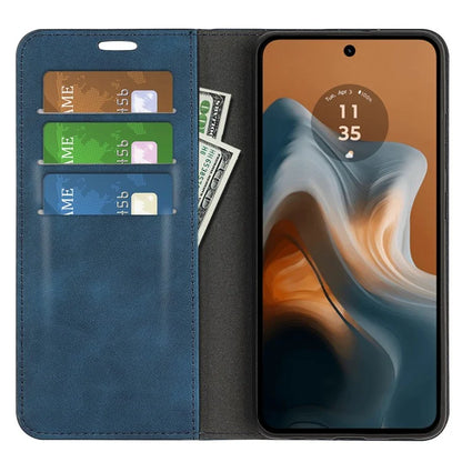 For Motorola Moto G34 5G Case PU Leather Stand View Magnetic Protect Phone Cover