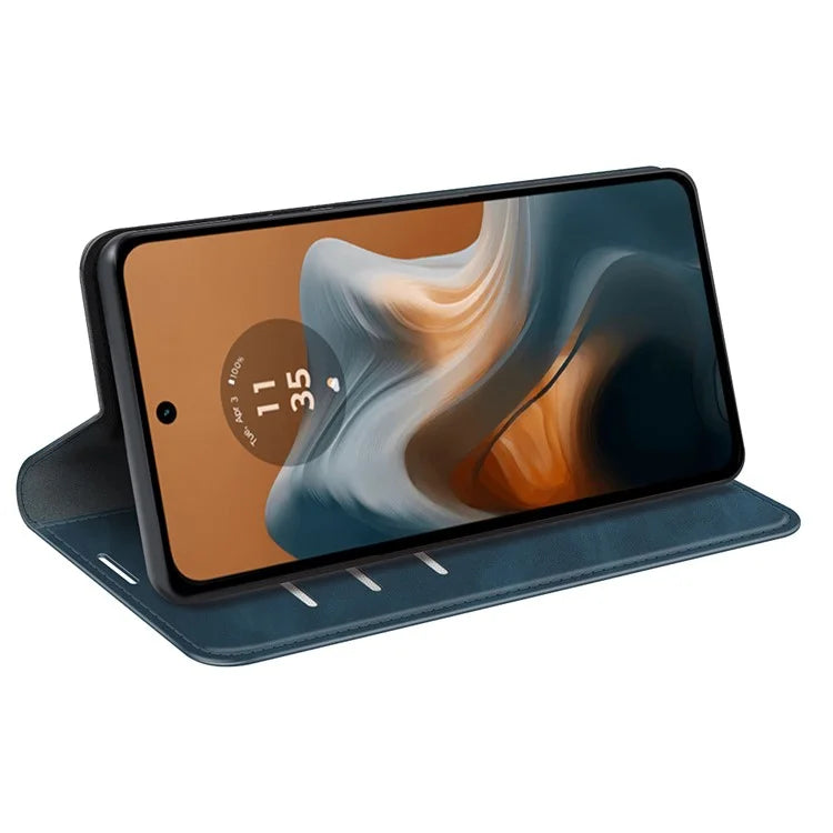 For Motorola Moto G34 5G Case PU Leather Stand View Magnetic Protect Phone Cover