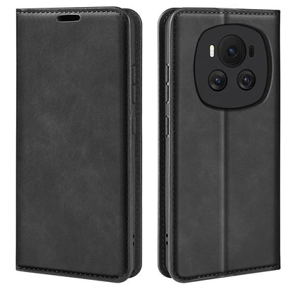 For Honor Magic6 5G Protective Case Skin-Touch PU Leather Phone Cover
