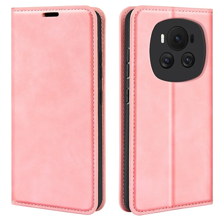 For Honor Magic6 5G Protective Case Skin-Touch PU Leather Phone Cover