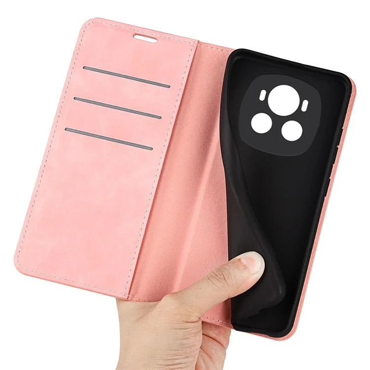 For Honor Magic6 5G Protective Case Skin-Touch PU Leather Phone Cover