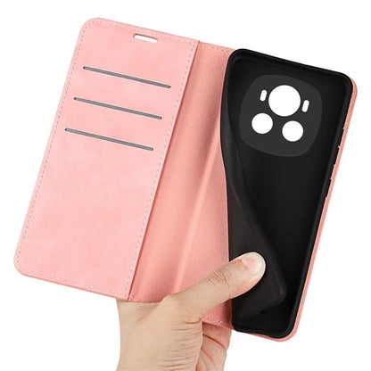 For Honor Magic6 5G Protective Case Skin-Touch PU Leather Phone Cover