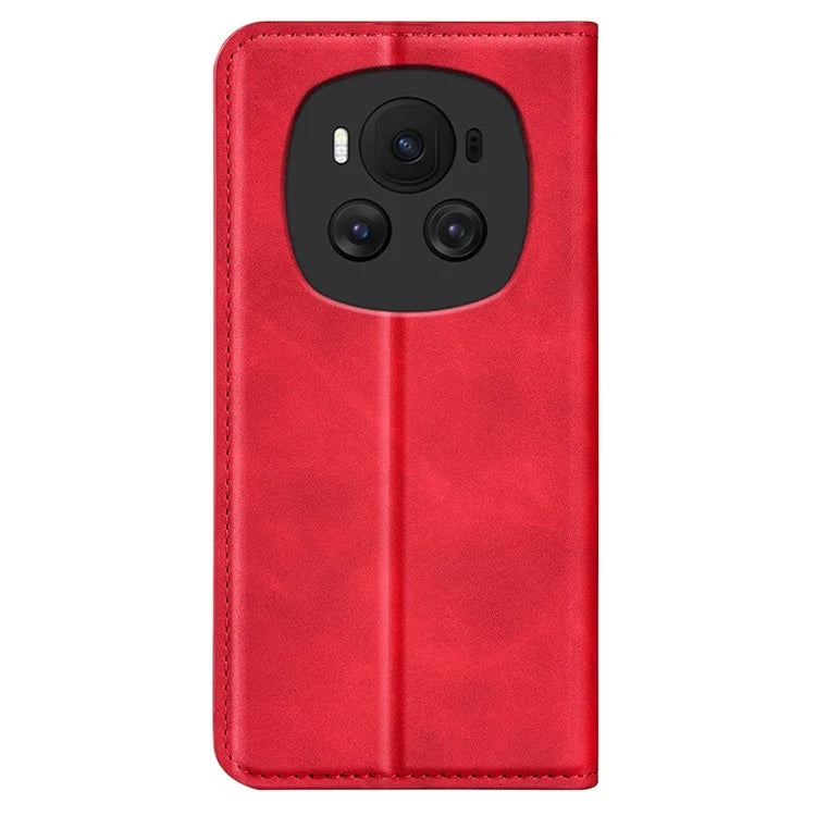 For Honor Magic6 5G Protective Case Skin-Touch PU Leather Phone Cover