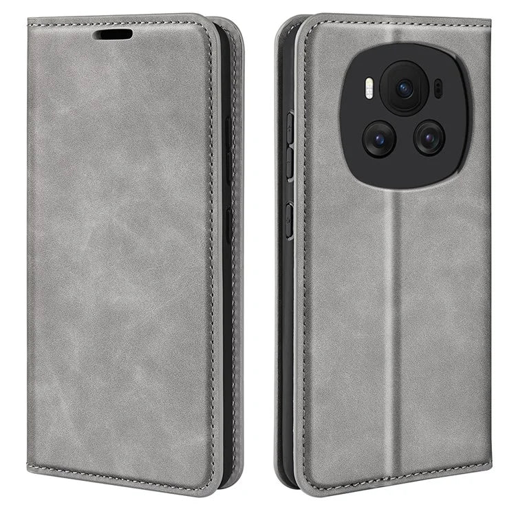 For Honor Magic6 5G Protective Case Skin-Touch PU Leather Phone Cover