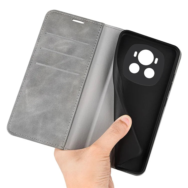 For Honor Magic6 5G Protective Case Skin-Touch PU Leather Phone Cover