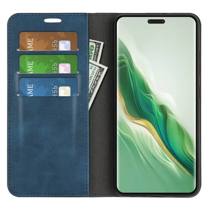 For Honor Magic6 5G Protective Case Skin-Touch PU Leather Phone Cover