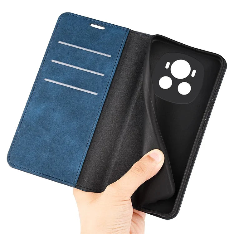 For Honor Magic6 5G Protective Case Skin-Touch PU Leather Phone Cover