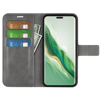 For Honor Magic6 5G Wallet Case Magnetic Closure PU Leather Phone Cover