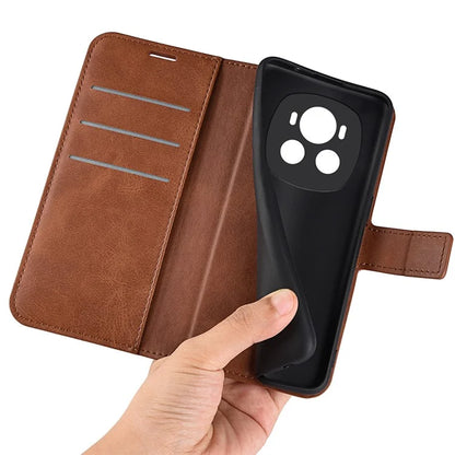For Honor Magic6 5G Wallet Case Magnetic Closure PU Leather Phone Cover