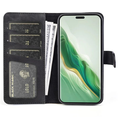 For Honor Magic6 5G Shockproof Case PU Leather Color Splicing Wallet Phone Cover
