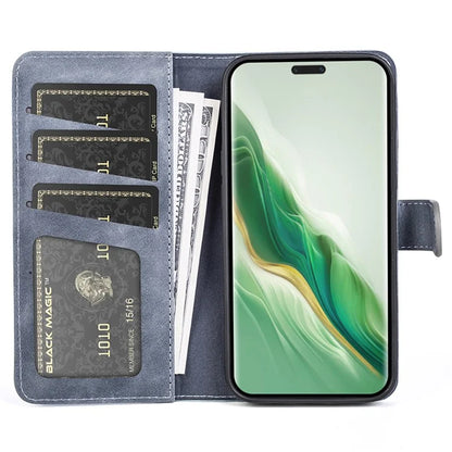 For Honor Magic6 5G Shockproof Case PU Leather Color Splicing Wallet Phone Cover